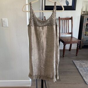 Alice + Olivia Studded Tan Dress